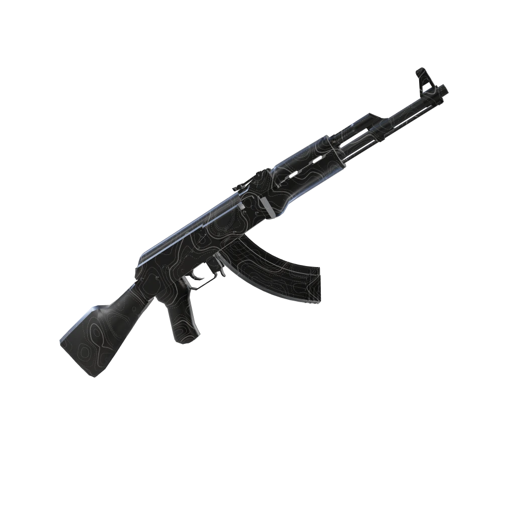 Black Topo camo on an AK-47