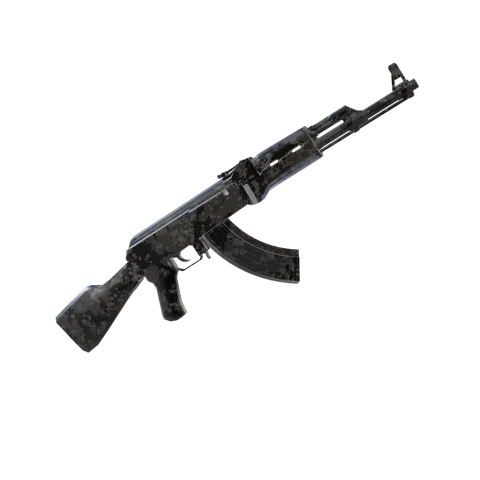 Asphalt camo on an AK-47