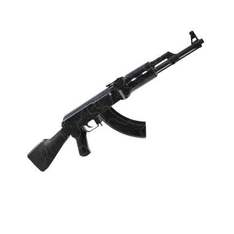 Black Topo camo on an AK-47