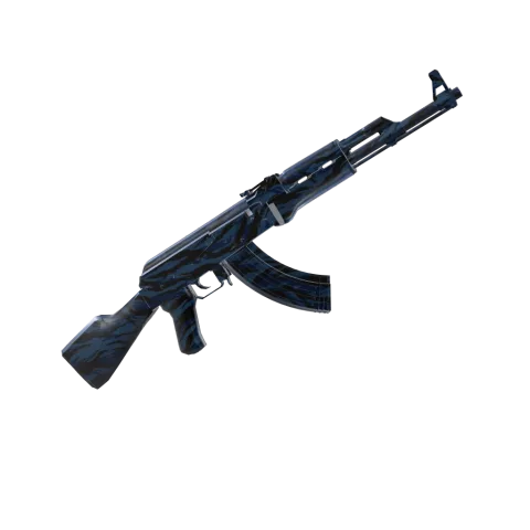 Blue Tiger camo on an AK-47