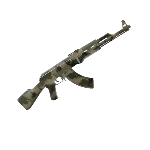 Brushstroke camo on an AK-47