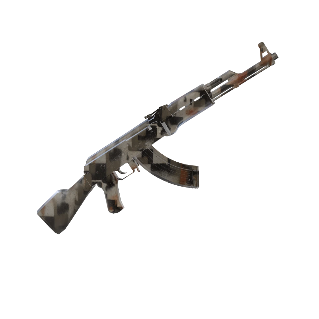 Corrupted Clay camo on an AK-47