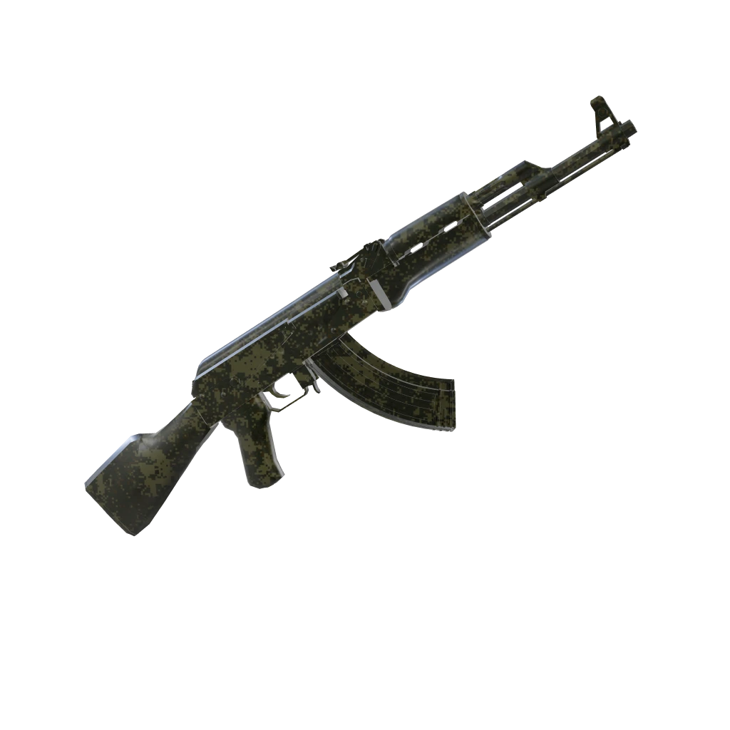 Dark Moss camo on an AK-47