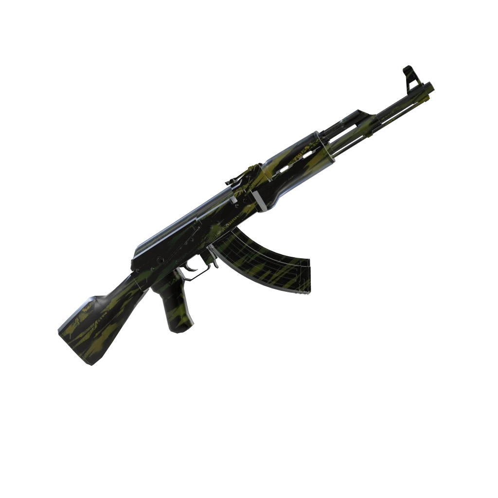 Green Tiger camo on an AK-47