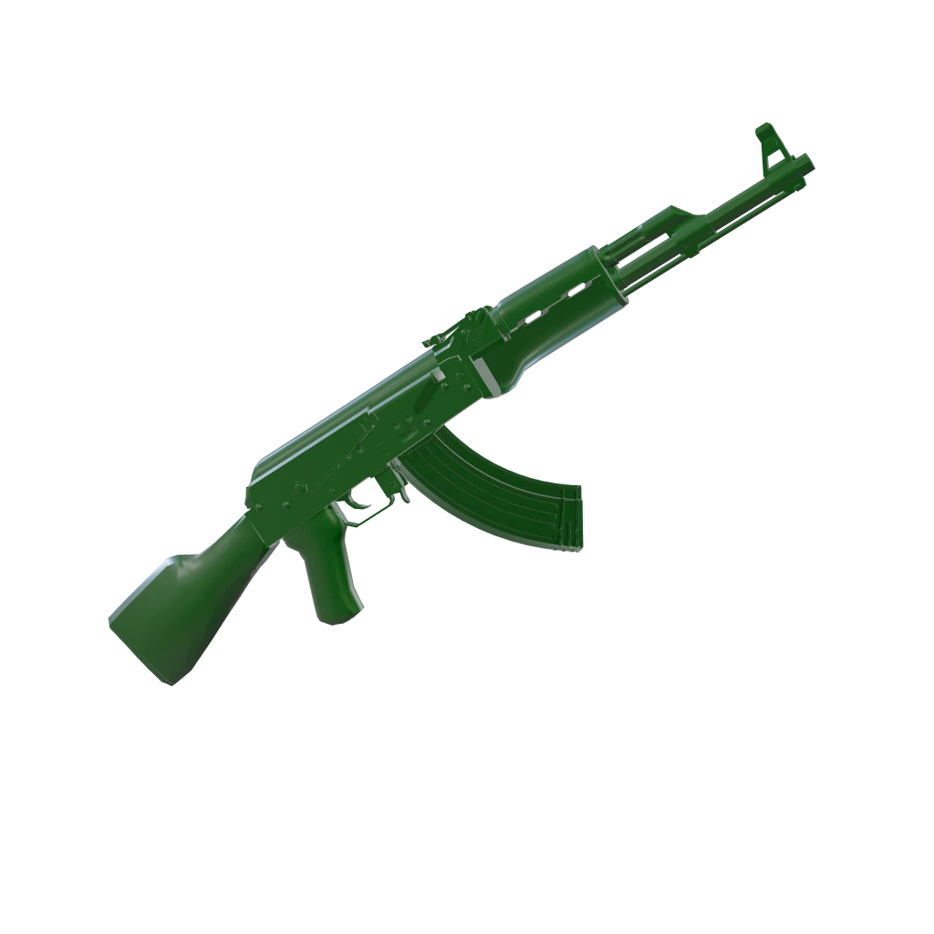 Green camo on an AK-47