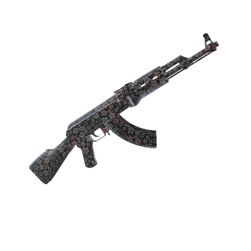 Hibiscus camo on an AK-47