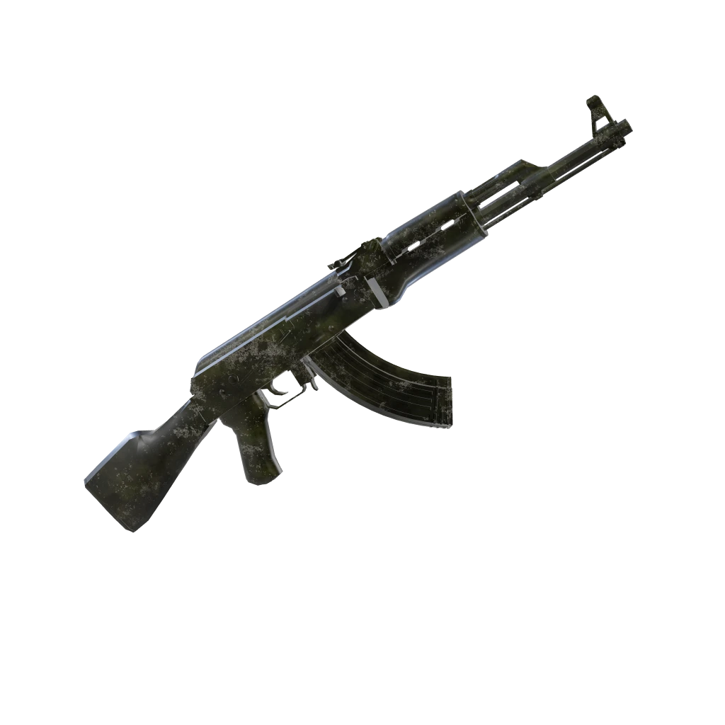 Peat camo on an AK-47