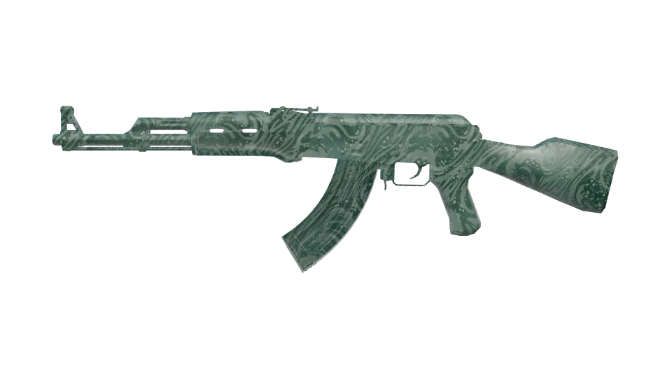 Currents camo on an AK-47, side view