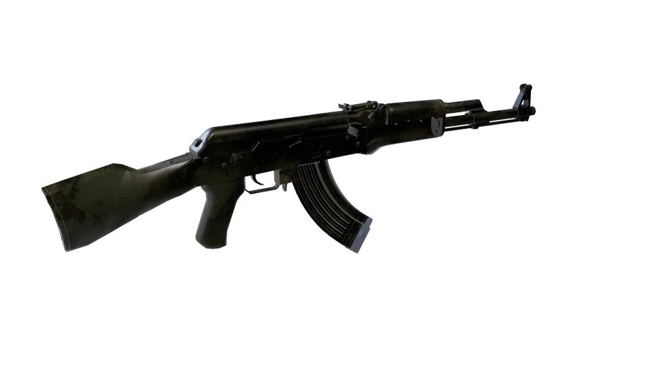Faction Nk 01 camo on an AK-47, rear three-quarter view