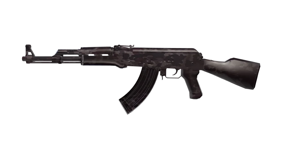 Faction Nk 03 camo on an AK-47, side view