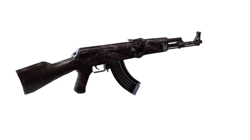 Faction Nk 03 camo on an AK-47, rear three-quarter view