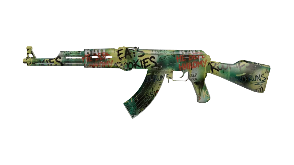 HAJIN 2 camo on an AK-47, side view