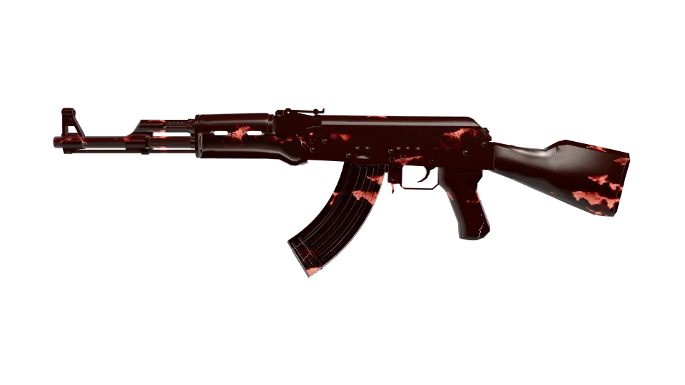 Helio camo on an AK-47, side view