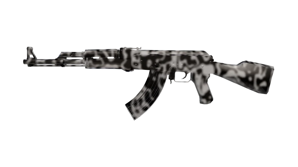Hidden 02 camo on an AK-47, side view