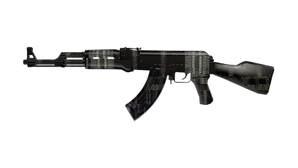 Hidden 03 camo on an AK-47, side view