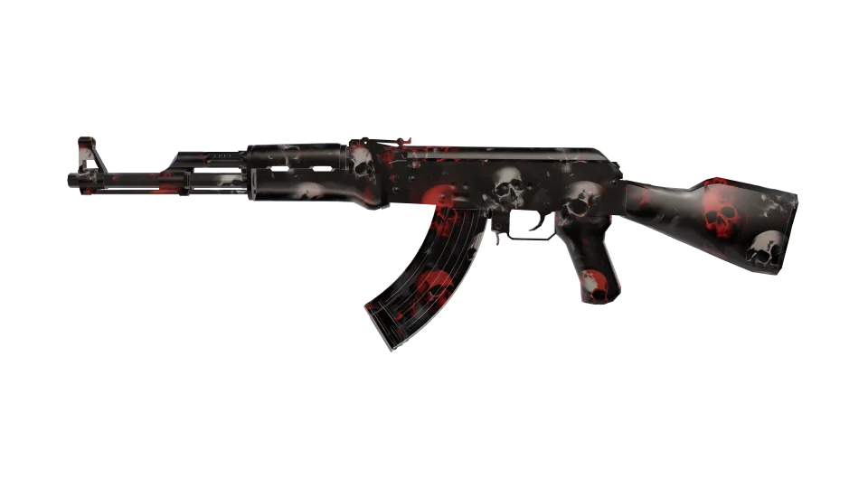 Mausoleum camo on an AK-47, side view