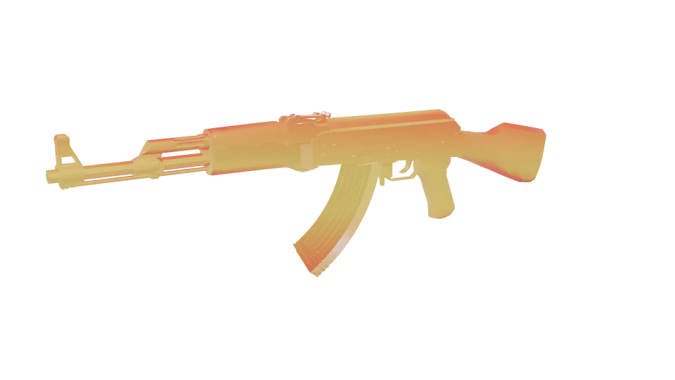 Mercurial Drift camo on an AK-47, front three-quarter view