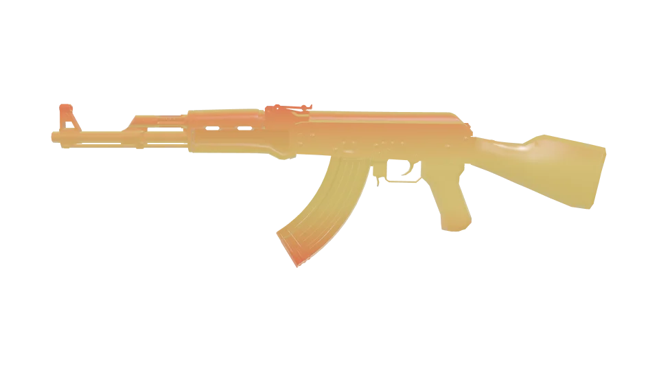 Mercurial Drift camo on an AK-47, side view