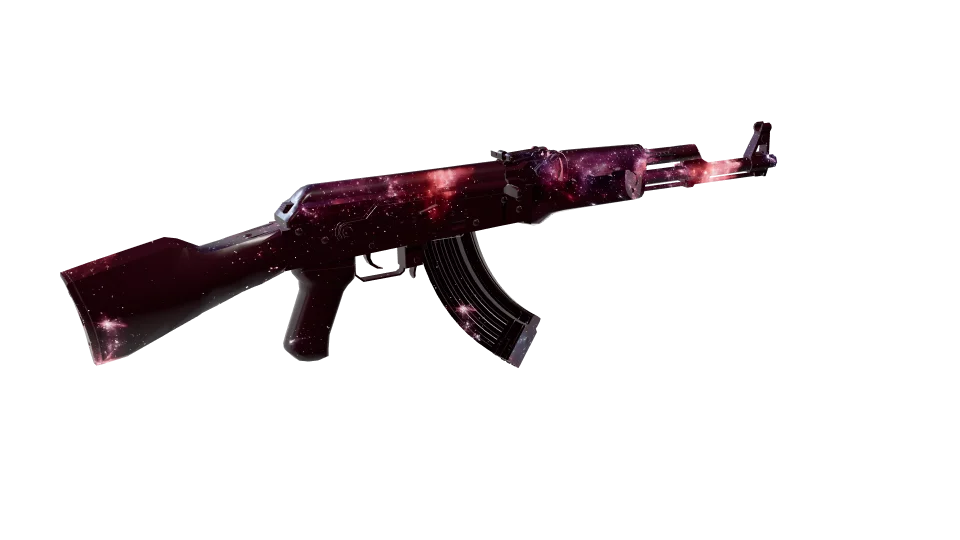 Orion Reforged camo on an AK-47, rear three-quarter view