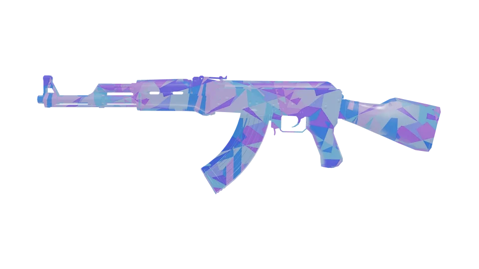Polyatomic Reforged camo on an AK-47, side view
