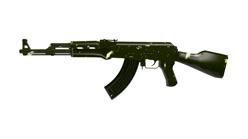 Pyroclast Scatter camo on an AK-47, side view