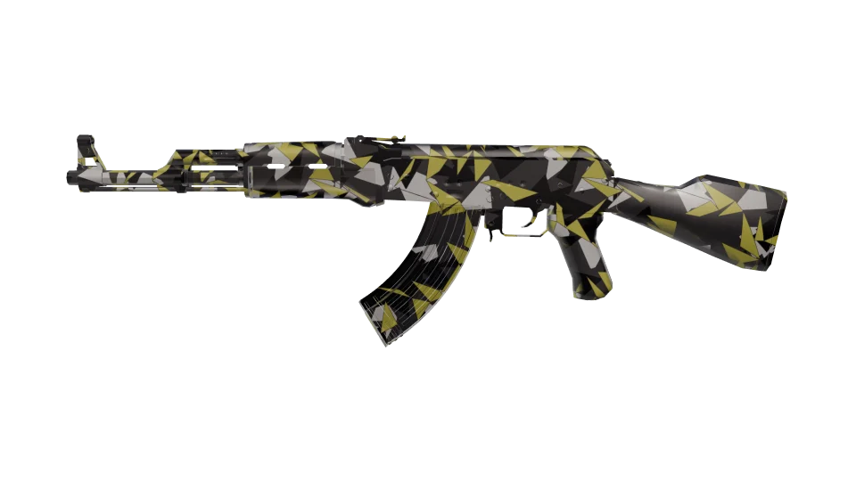 Raster Aux camo on an AK-47, side view