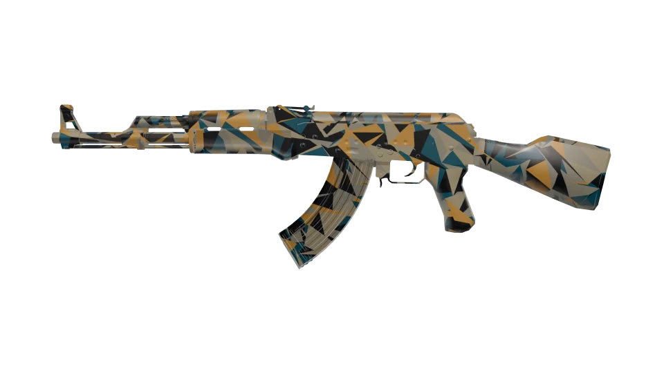 Raster Lite camo on an AK-47, side view