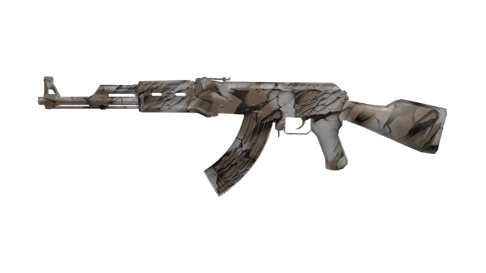 Shale camo on an AK-47, side view