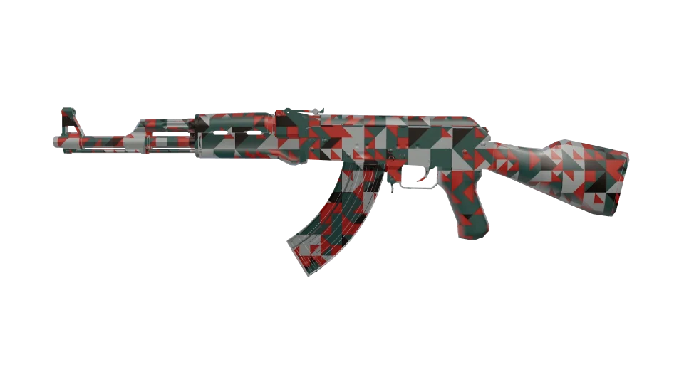 Stellation camo on an AK-47, side view
