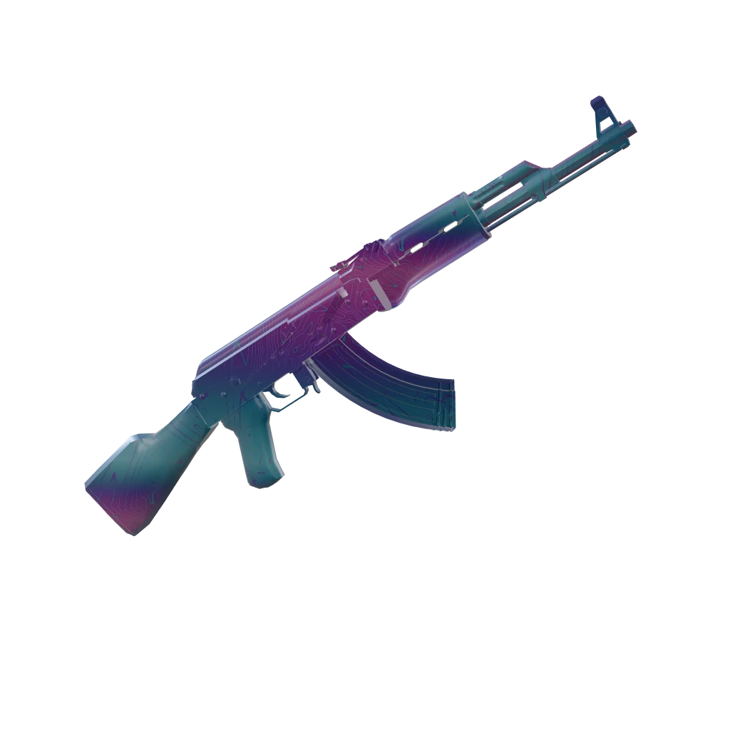 Sunset Tropic camo on an AK-47