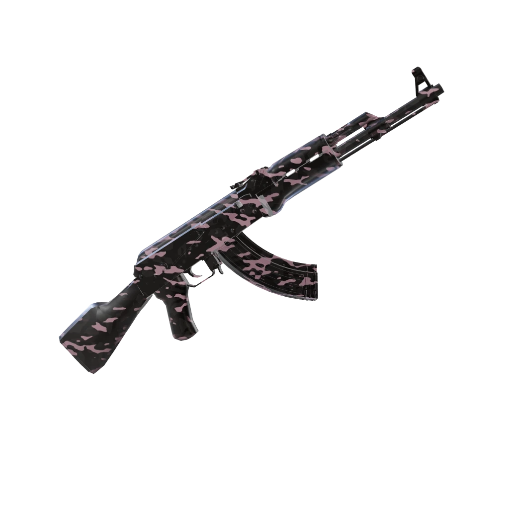 Urban Flamingo camo on an AK-47