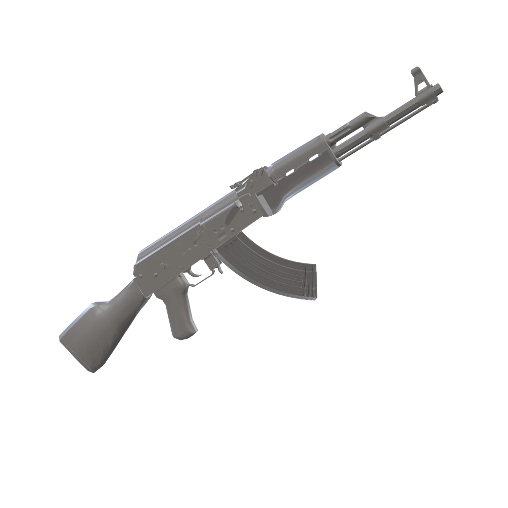 White camo on an AK-47