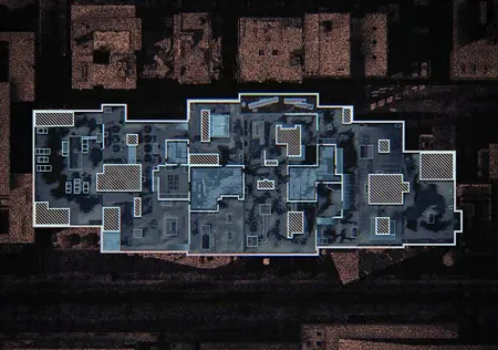 Overhead layout of Rooftops