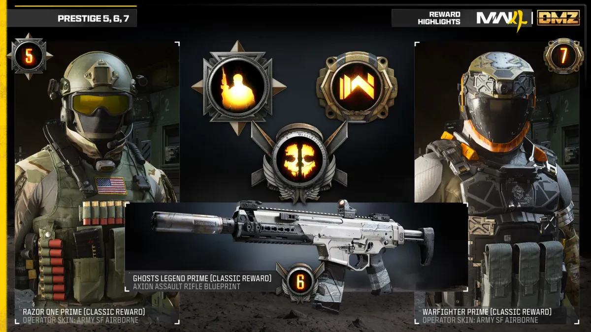 Prestige 5, 6 and 7 highlights in MW4